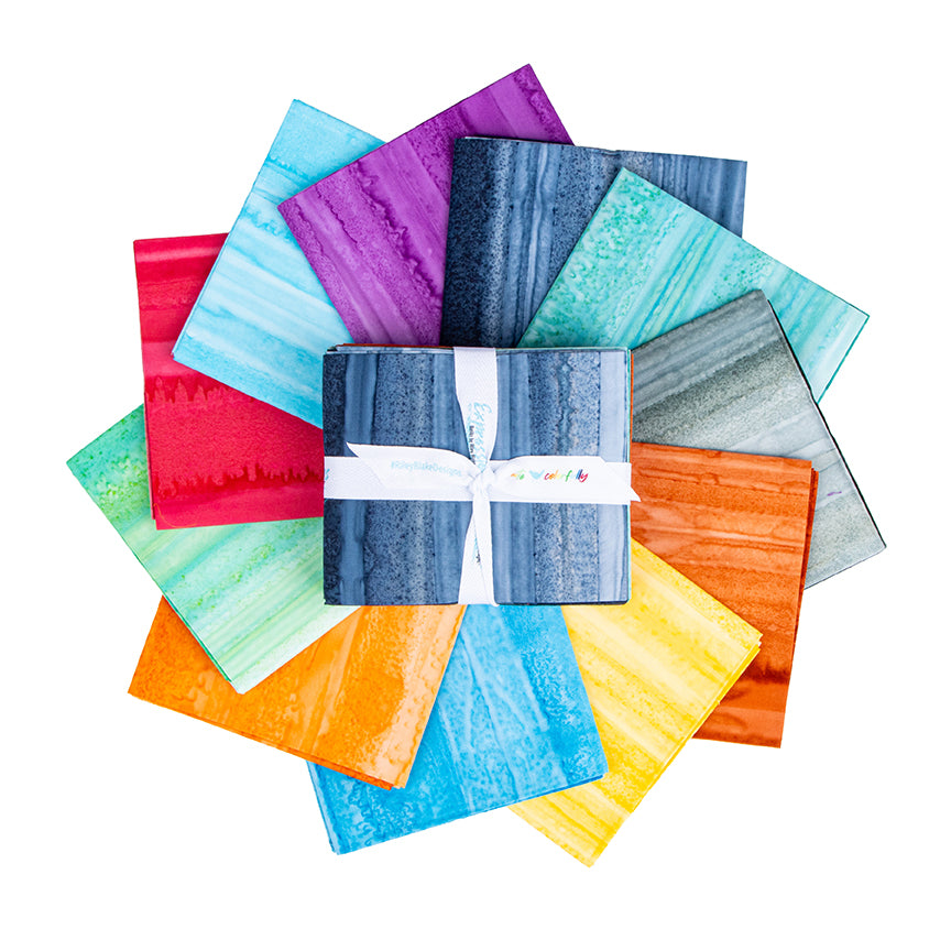 Expressions Batiks Elementals: COLOR FADE OMBRE Fat Quarter Bundle Precuts
