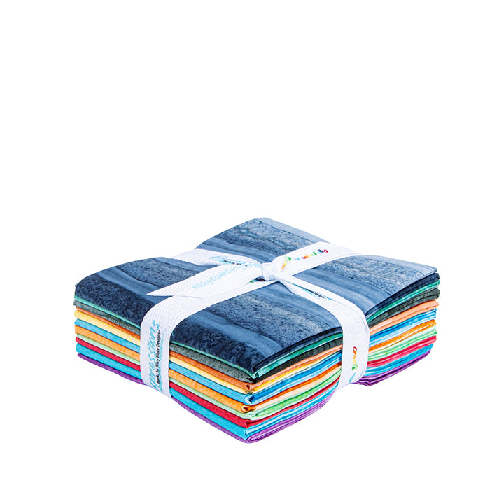 Expressions Batiks Elementals: COLOR FADE OMBRE Fat Quarter Bundle Precuts