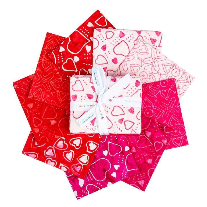 Expressions Batiks LOVE PUNCH Fat Quarter Bundle Precuts