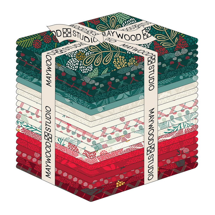 HOLIDAY STITCHES Fat Quarer Bundle by Maywood Studios