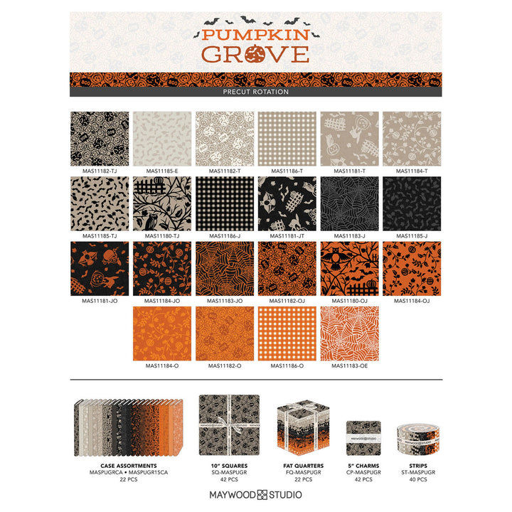 PUMPKIN GROVE Fat Quarter Bundle by Maywood Studios