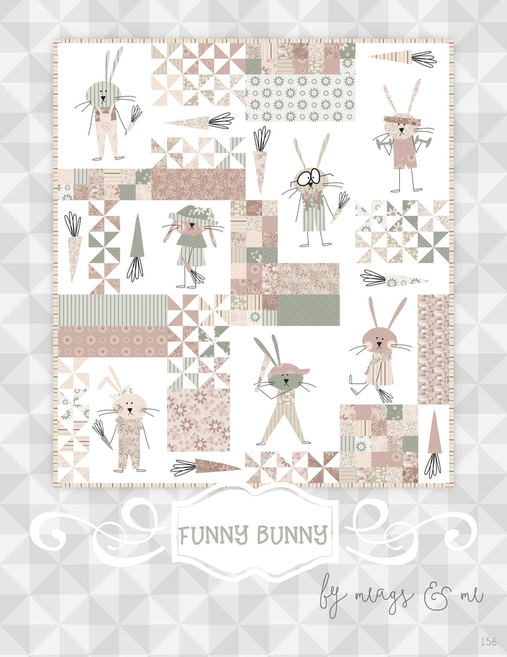 FUNNY BUNNY Applique Quilt Pattern by MEAGS & ME