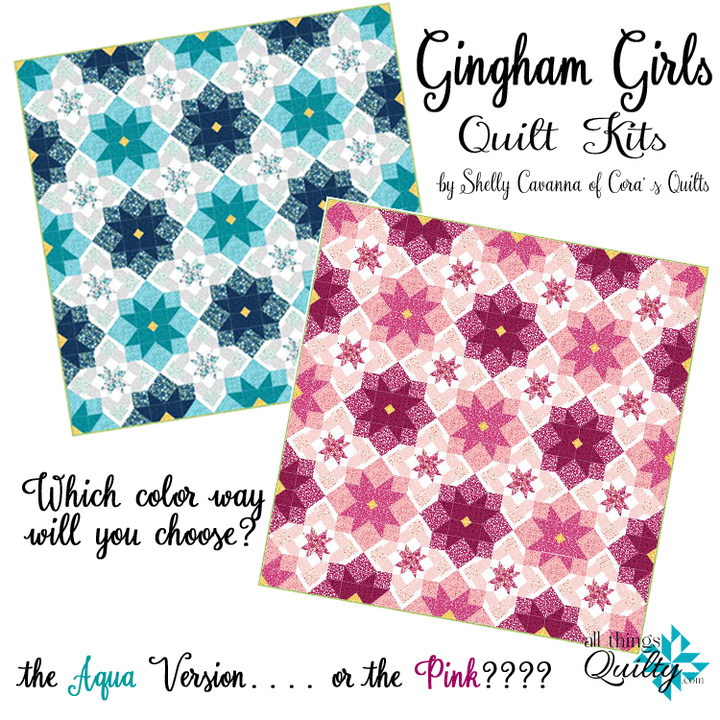 GINGHAM GIRLS Quilt Kit by Shelley Cavanna of Cora's Quilts