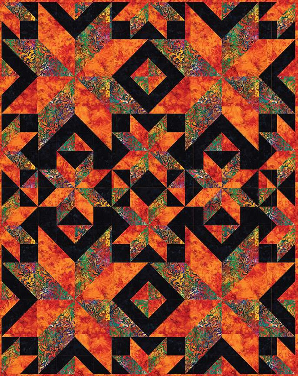 HALF SQUARE SUNBURST Quilt Pattern by Sew Much More