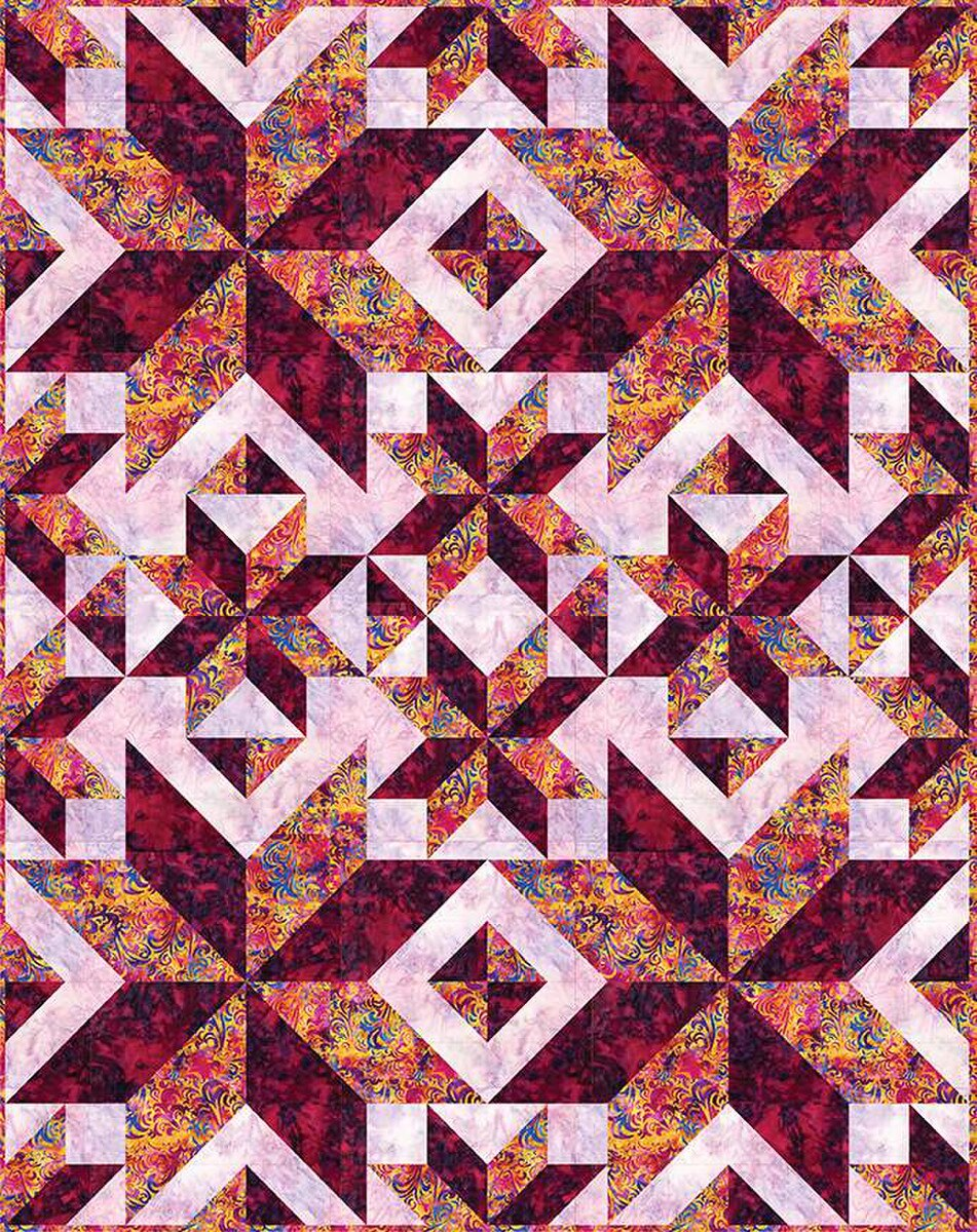 HALF SQUARE SUNBURST Quilt Pattern by Sew Much More