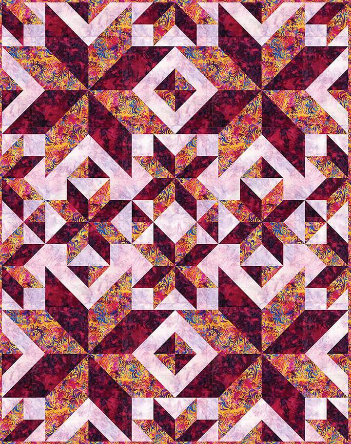 HALF SQUARE SUNBURST Quilt Pattern by Sew Much More