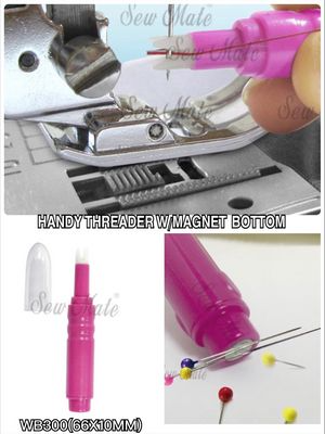 Handy Needle Threader with Magnetic Bottom