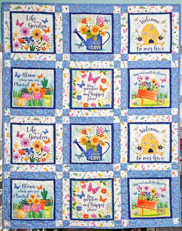 LOVE GROWS HERE THROW Quilt Kit