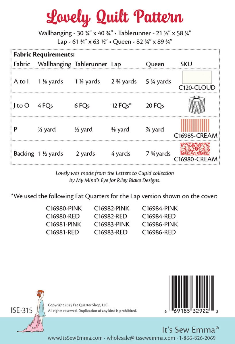 LOVELY Quilt Pattern from It's Sew Emma