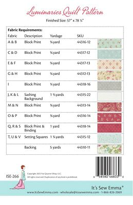 LUMINARIES Quilt Pattern