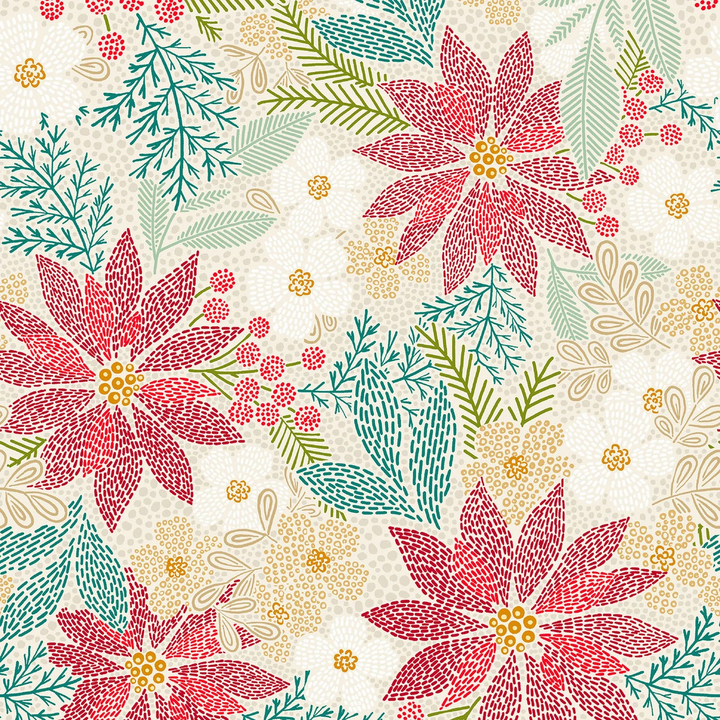 HOLIDAY STITCHES Fat Quarer Bundle by Maywood Studios