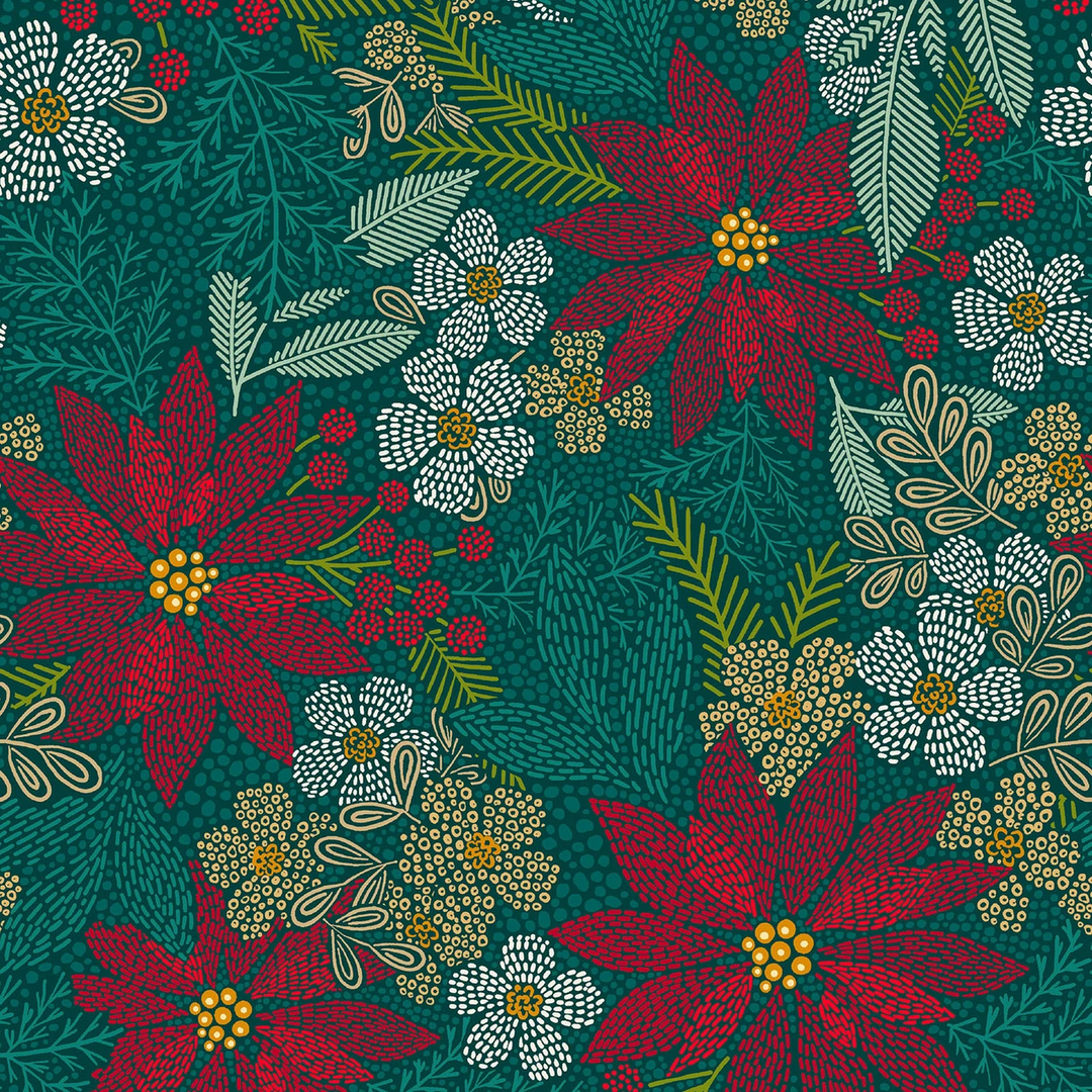 HOLIDAY STITCHES Fat Quarer Bundle by Maywood Studios
