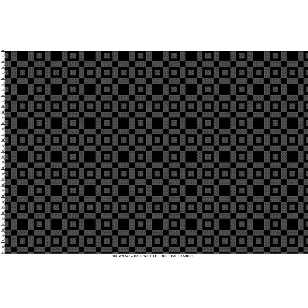 Colorblocks Party: CHECKERS BLACK GRAY 108-Inch Backing Fabric (1 yd)