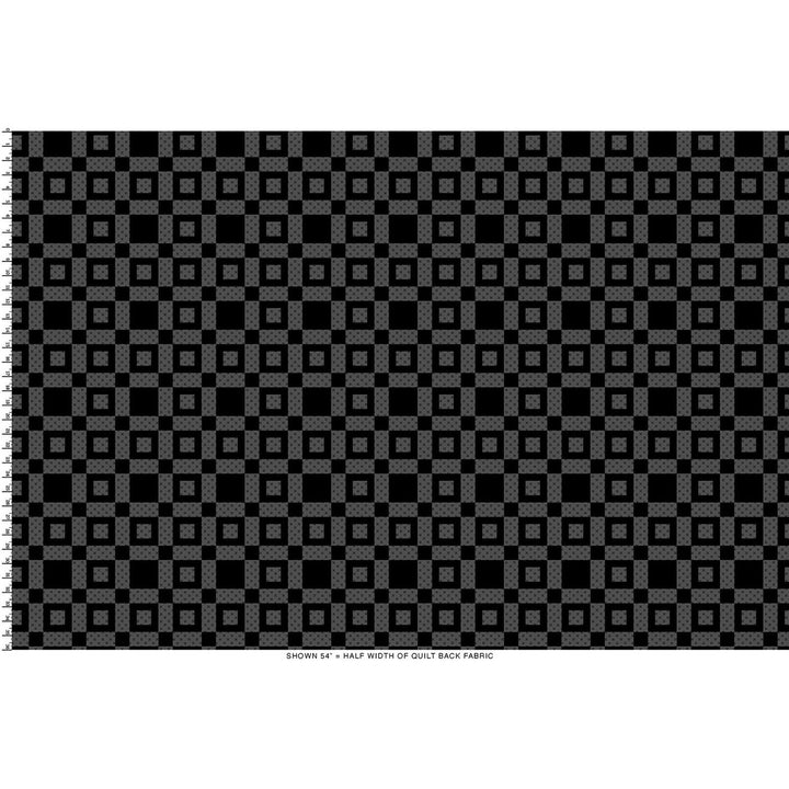 Colorblocks Party: CHECKERS BLACK GRAY 108-Inch Backing Fabric (1 yd)