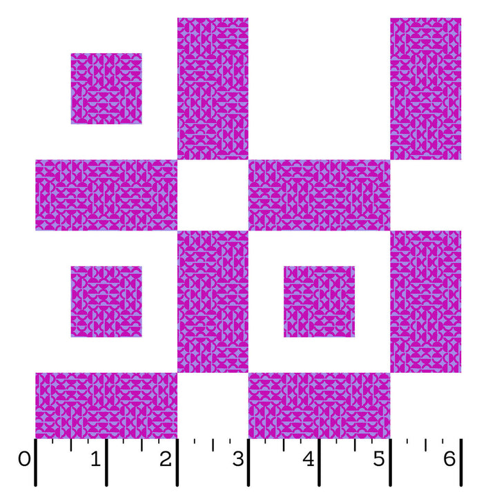 Colorblocks Party: CHECKERS VIOLET WHITE 108-Inch Backing Fabric (1 yd)