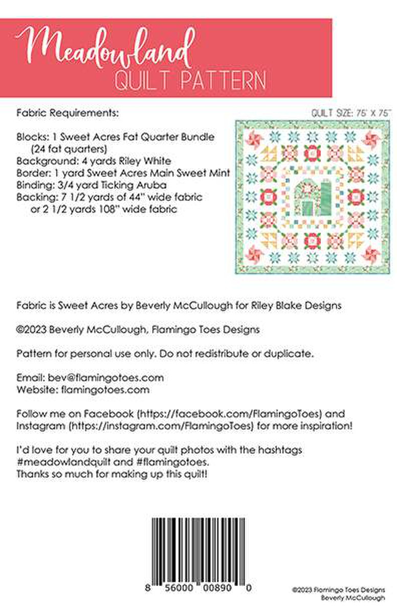 Meadowland Quilt Pattern by Beverly McCullough