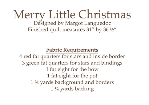 MERRY LITTLE CHRISTMAS Quilt Pattern by THE PATTERN BASKET