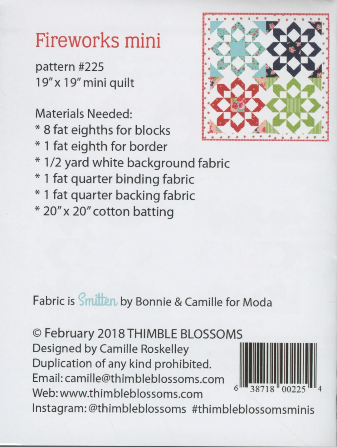 MINI FIREWORKS Quilt Pattern by Camille Roskelley