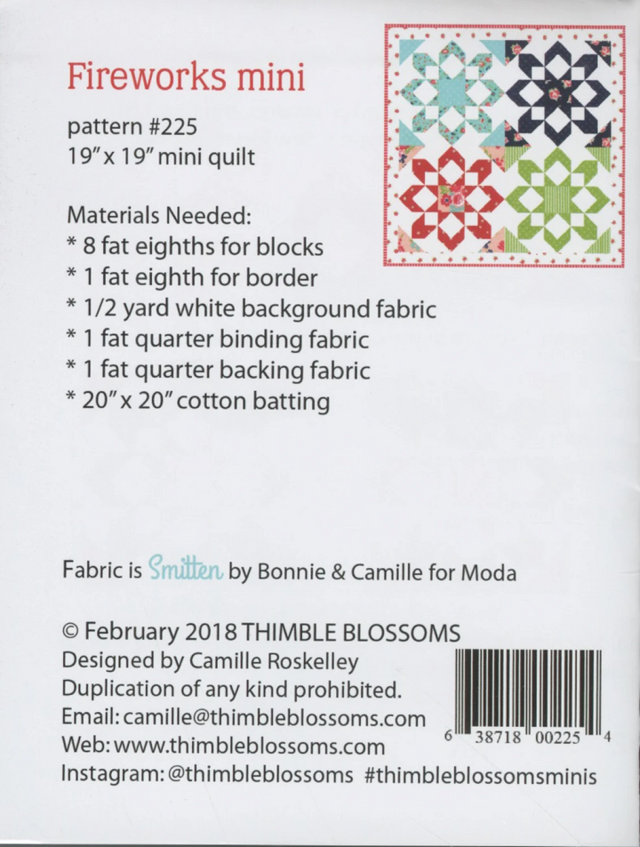 MINI FIREWORKS Quilt Pattern by Camille Roskelley