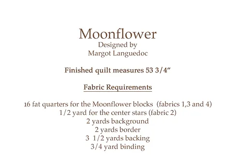 MOONFLOWER Quilt Pattern by THE PATTERN BASKET