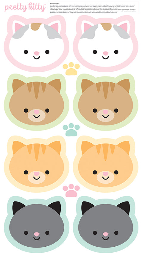 PRETTY KITTY Softie Panel by Doodle Bug Designs