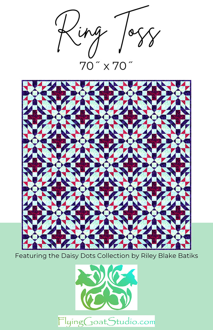 RING TOSS - GREEN Quilt Kit feat. Daisy Dots Batiks