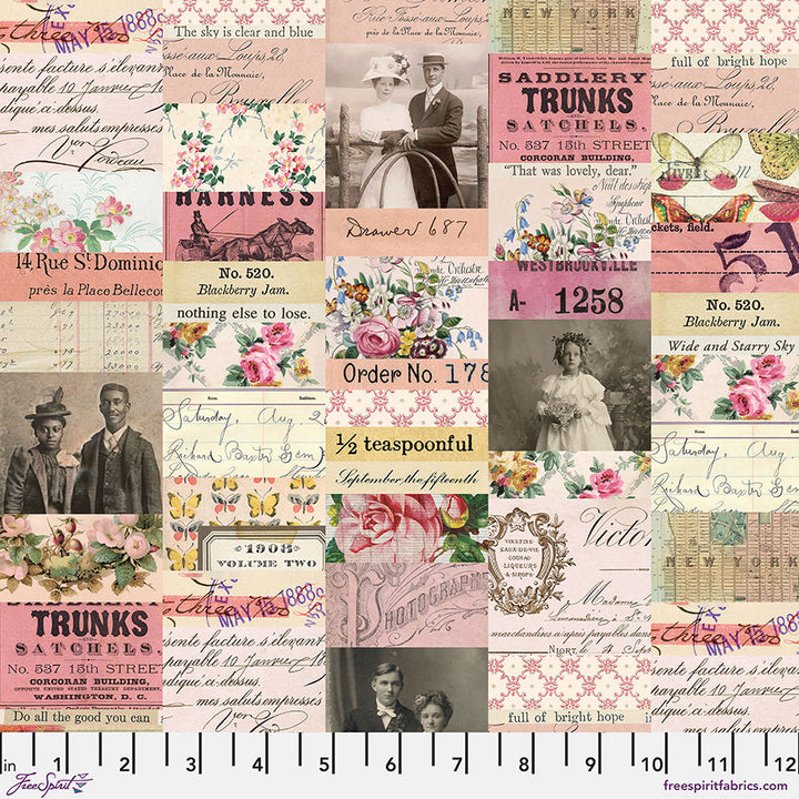 Eclectic Elements Palette: PINK Fat Quarter Bundle by Tim Holtz