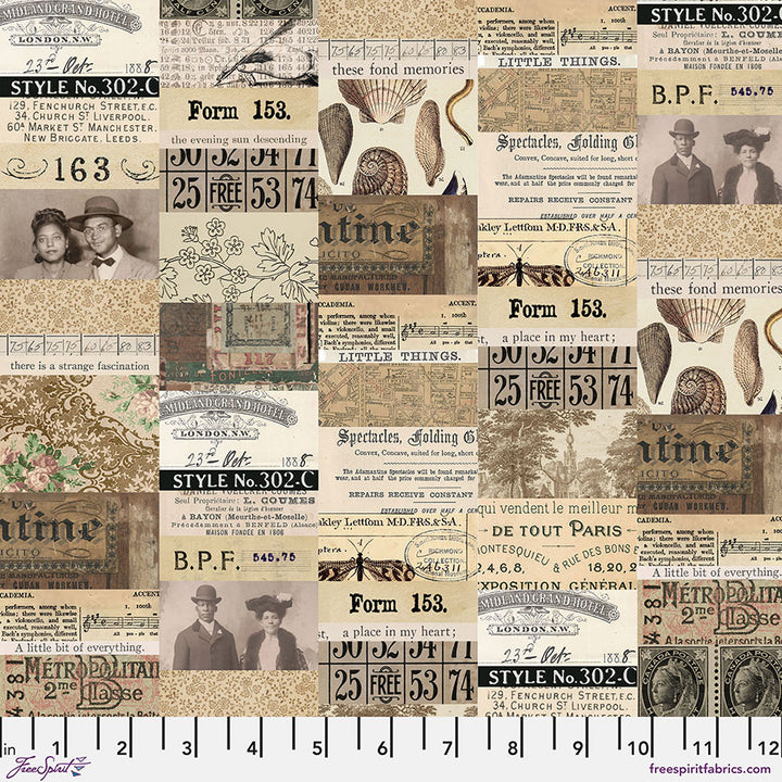 Eclectic Elements Palette: NEUTRAL Half-Yard Bundle by Tim Holtz