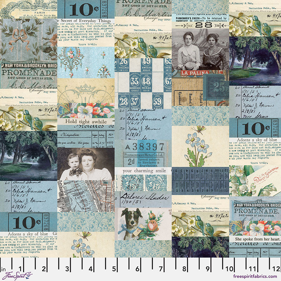 Eclectic Elements Palette: BLUE Half-Yard Bundle by Tim Holtz