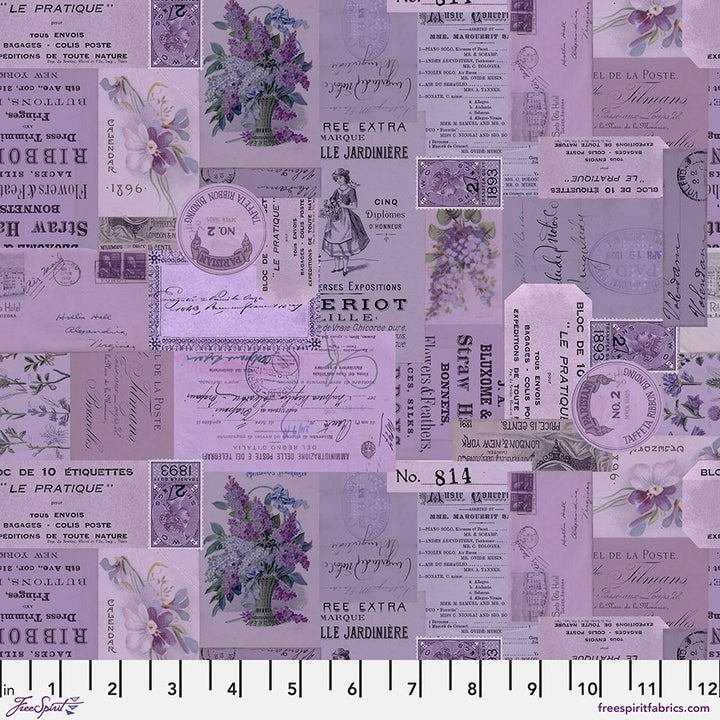 Eclectic Elements Palette: PURPLE Fat Quarter Bundle by Tim Holtz