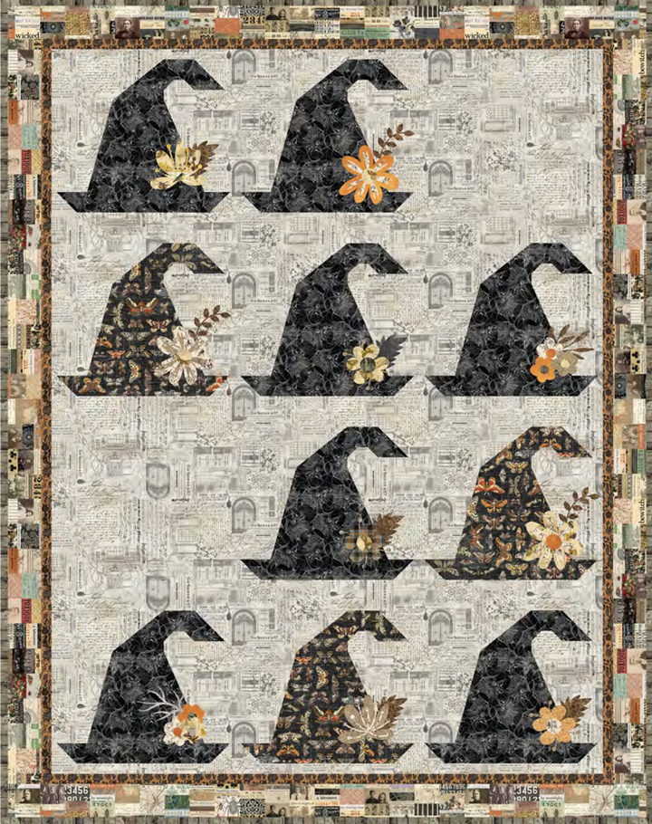 WITCH'S HAT Quilt Kit featuring Halloween Palette Seasonal by Tim Holtz