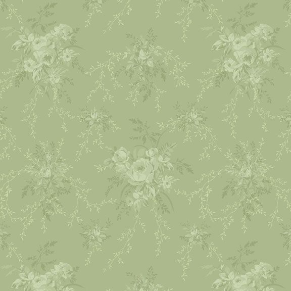 Just Rosy: SAGE BOUQUET Fabric (1/2 yd)