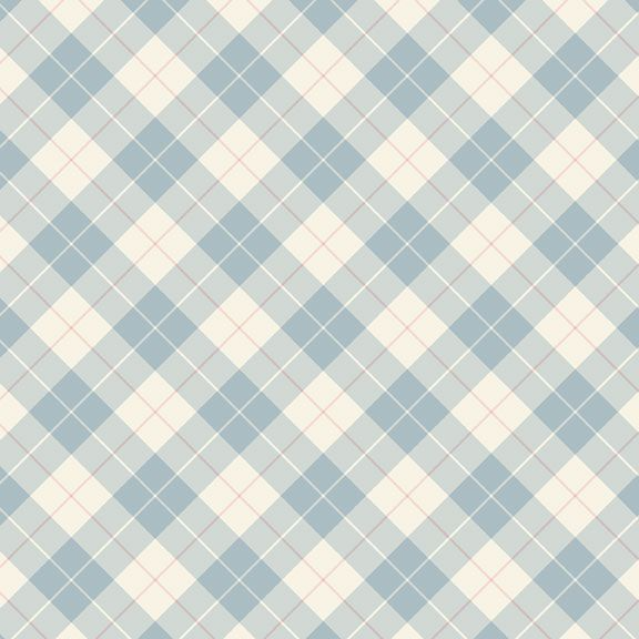 Just Rosy: SKY PLAID Fabric (1/2 yd)