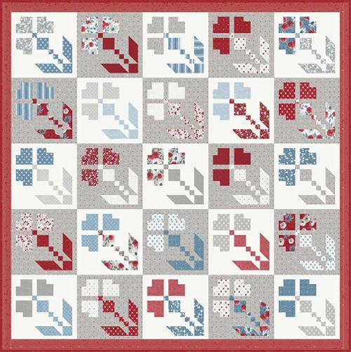 Red, White, & Bloom Quilt Pattern