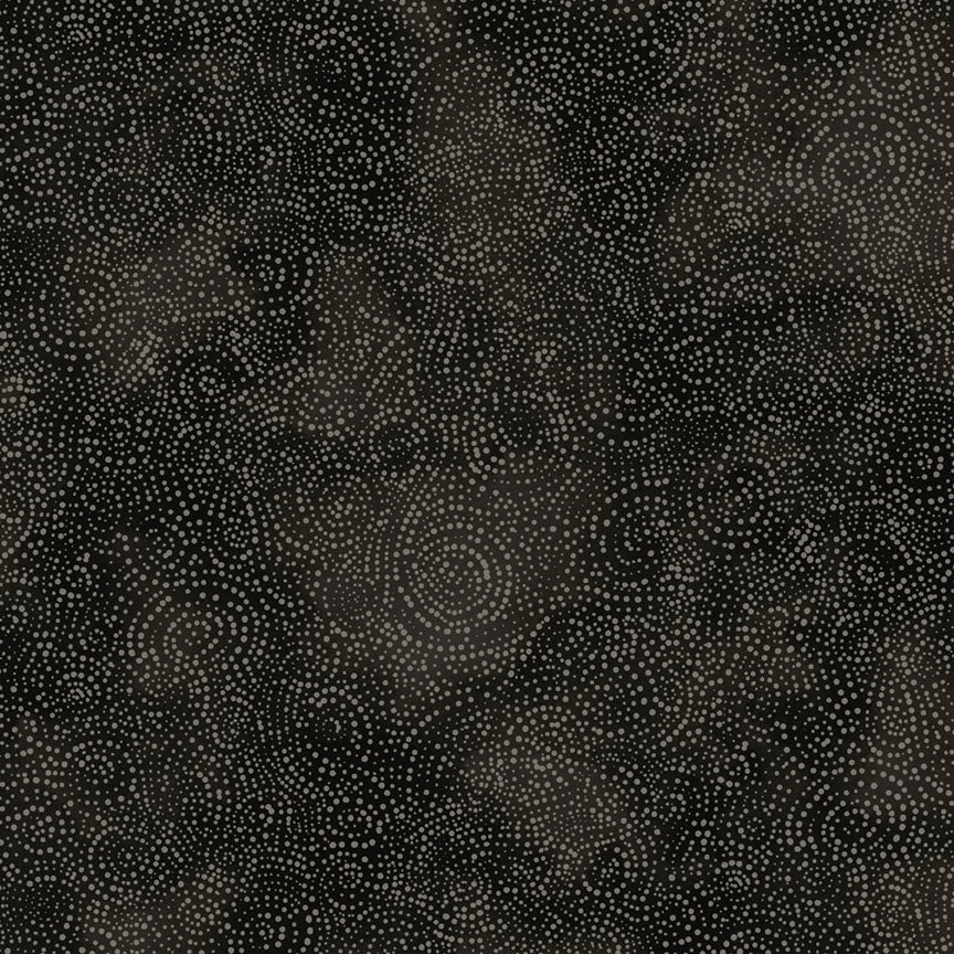 SOLSTICE Flannel BLACK Serene Swirls 108-Inch Wide Backing Fabric (1 yd)