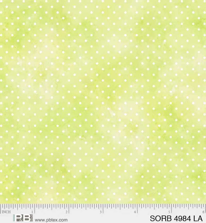 Sorbet: Lime TINY DOTS Fabric (1/2 yd)