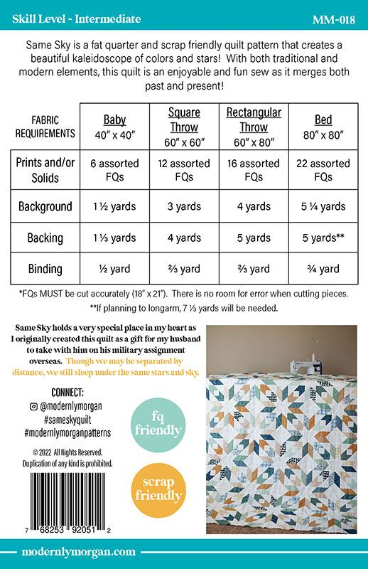 SAME SKY Quilt Pattern by Modernly Morgan – All Things Quilty