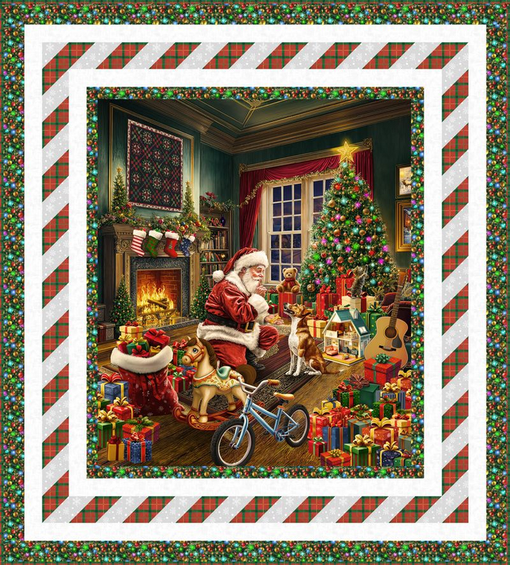 FIRESIDE WITH SANTA Quilt Kit