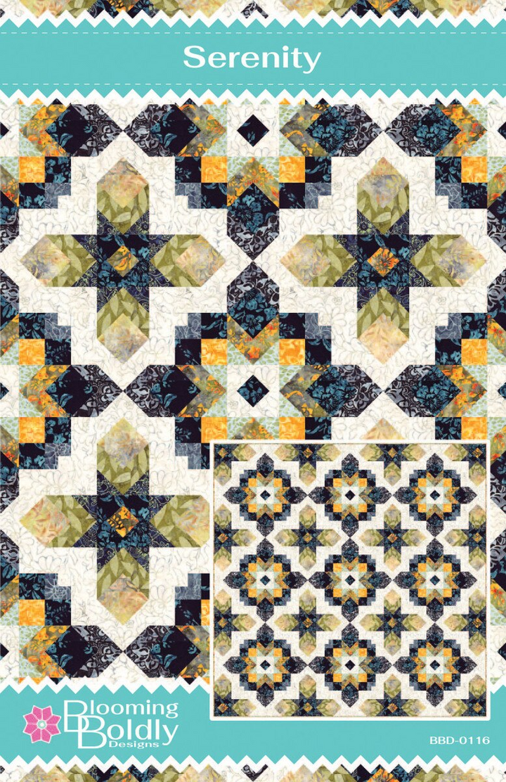 SERENITY Quilt Pattern by Blooming Boldly Designs