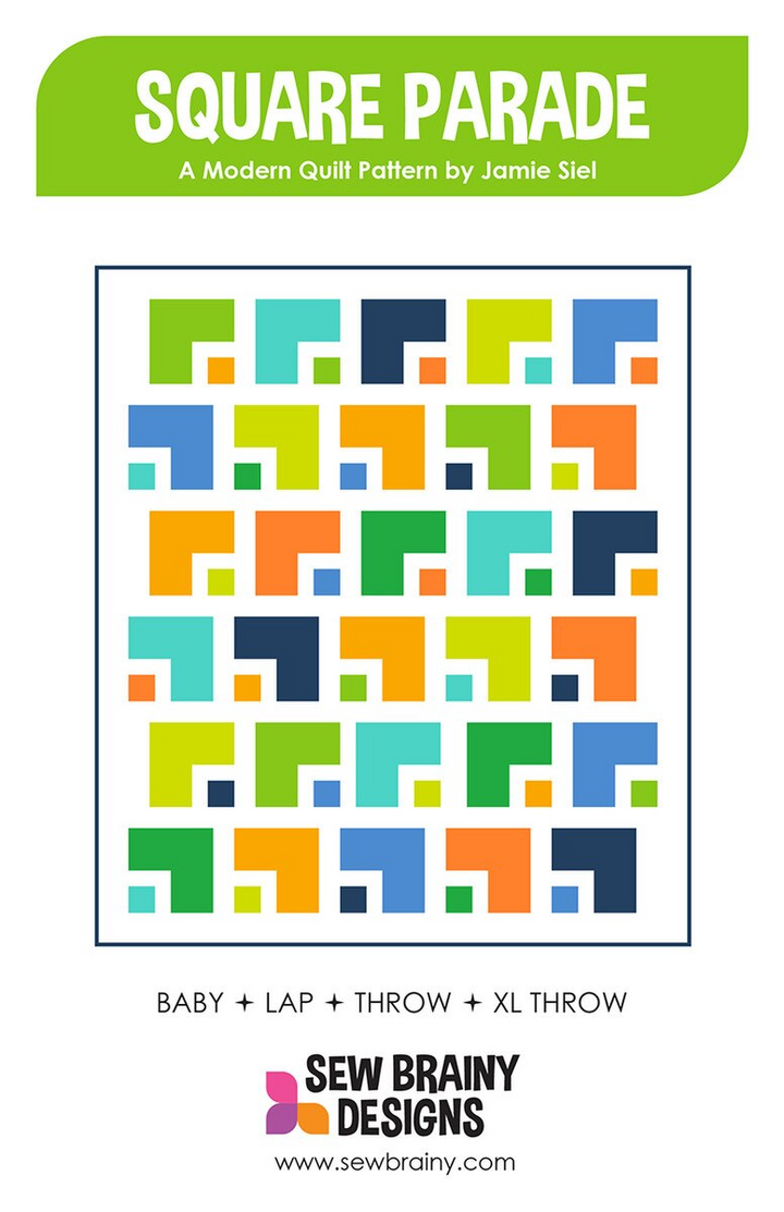 SQUARE PARADE Quilt Pattern by Sew Brainy Designs
