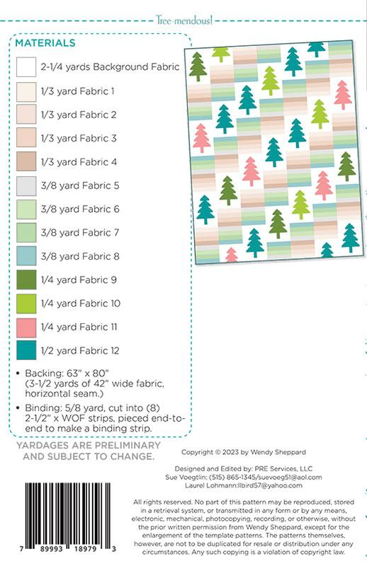 TREE-MENDOUS! Quilt Pattern by Wendy Sheppard