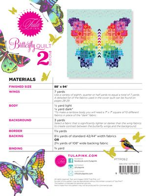 Le motif Butterfly Quilty 2e édition par Tula Pink