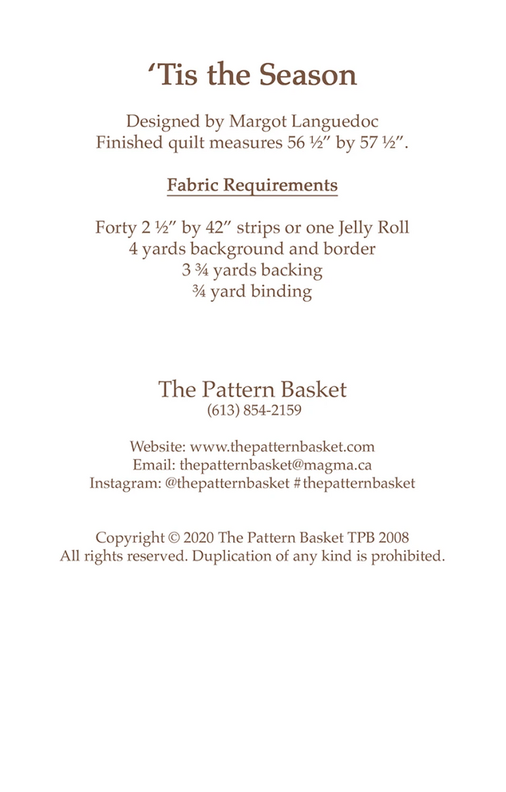 TIS THE SEASON Quilt Pattern