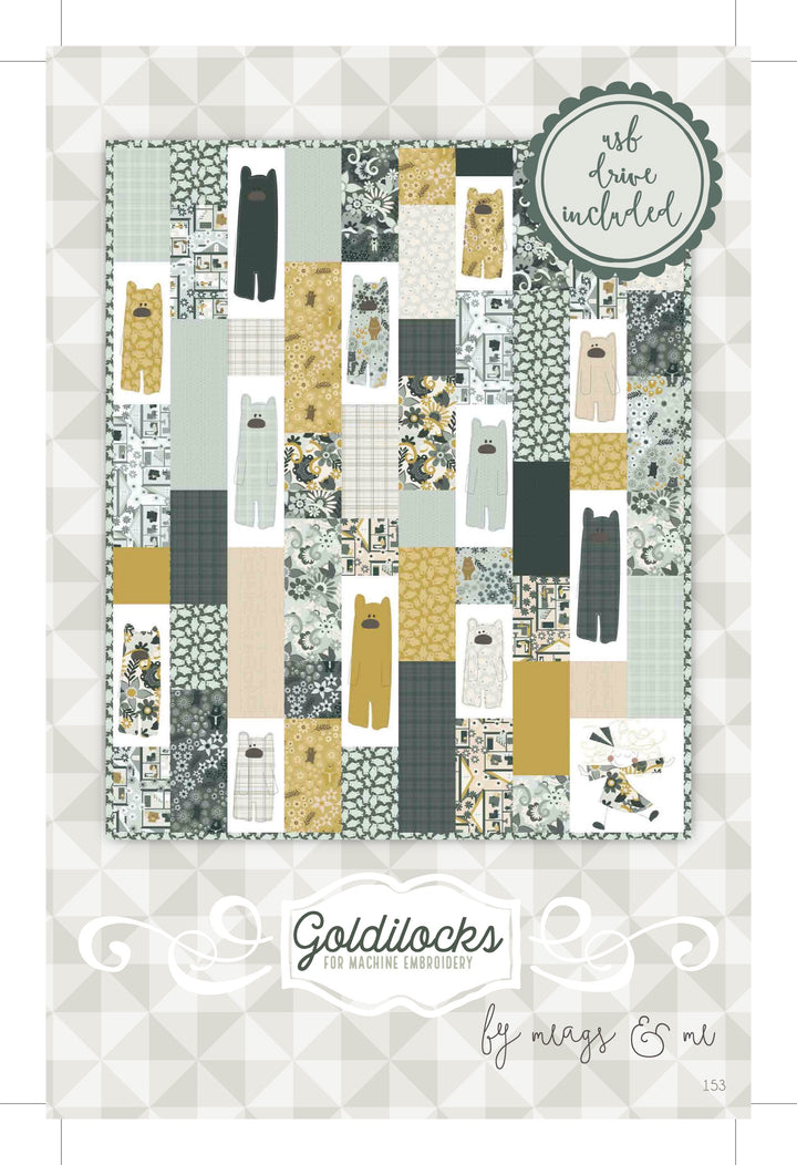 GOLDILOCKS Machine Embroidery Quilt Pattern by MEAGS & ME