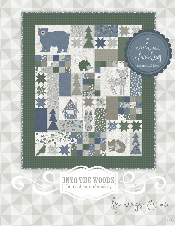 INTO THE WOODS Machine Embroidery Quilt Pattern by MEAGS & ME