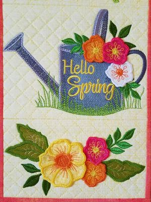 WELCOME TO OUR HOME SPRING Machine Embroidery Pattern by Janine Babich