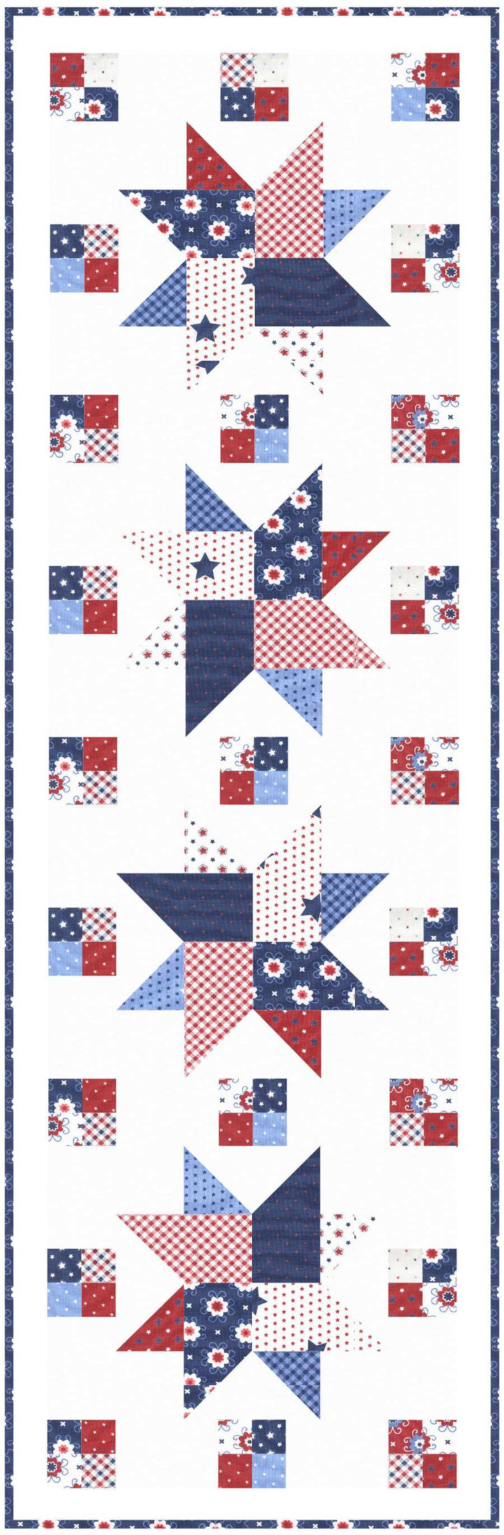 WOVEN STARS KIT - Table Runner featuring Star Spangled by April Rosenthal