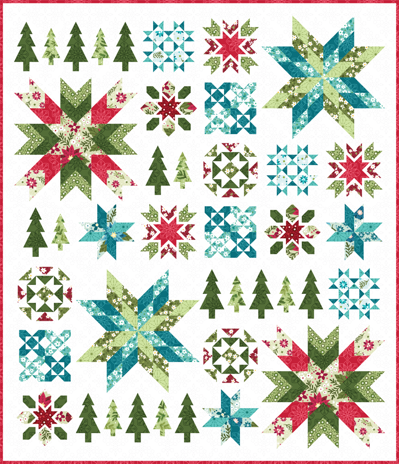 YULETIDE SAMPLER II BOM Quilt Kit