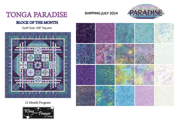 PARADISE Quilt Kit by Wing and a Prayer Designs & Timeless Treasures