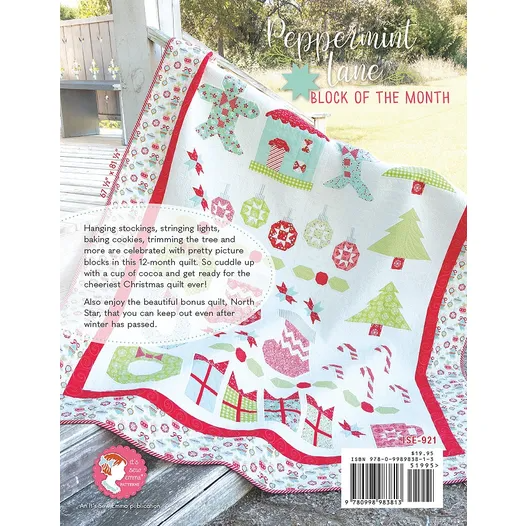PEPPERMINT LANE Block of the Month Quilt Pattern Book